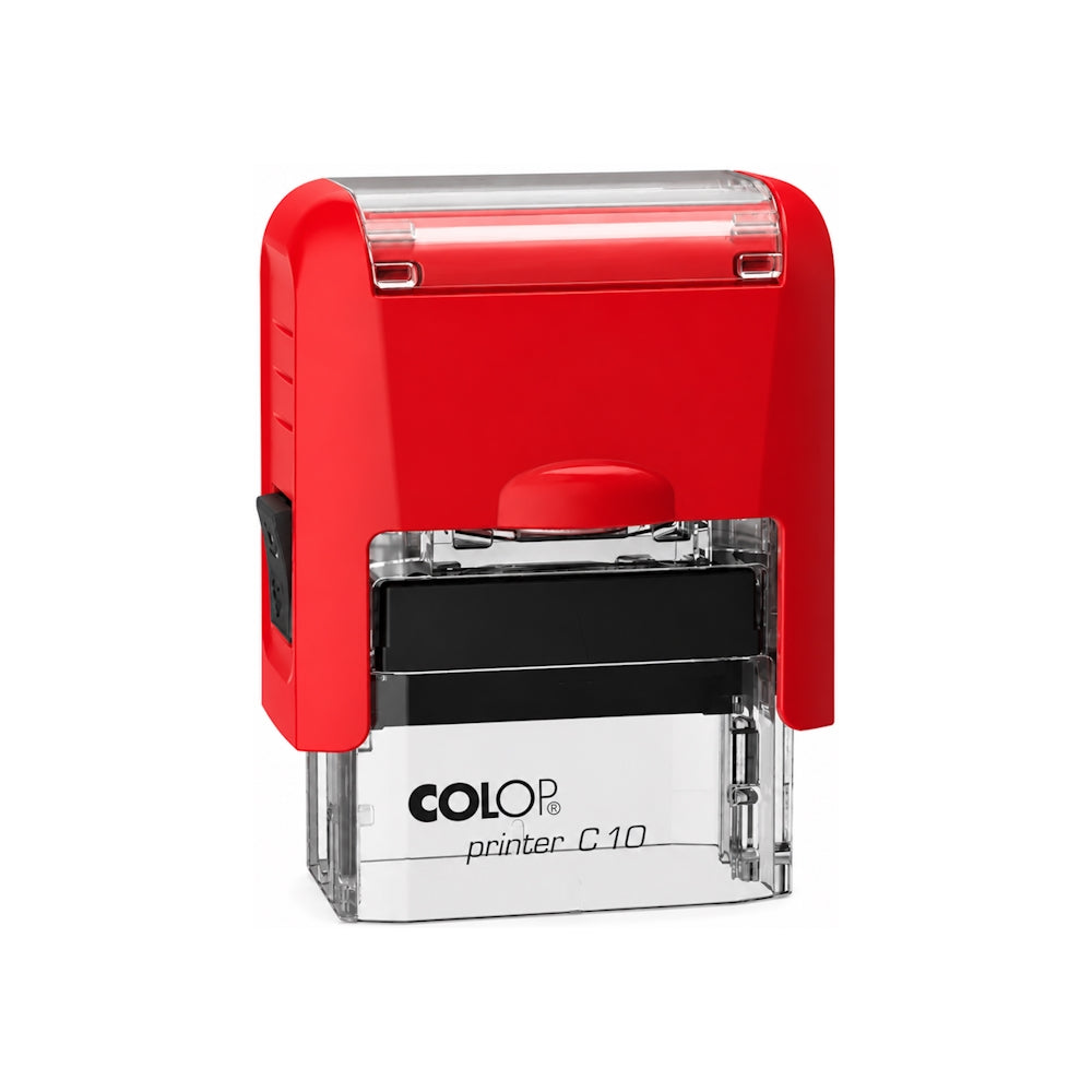 Printer C10 bélyegző piros színben