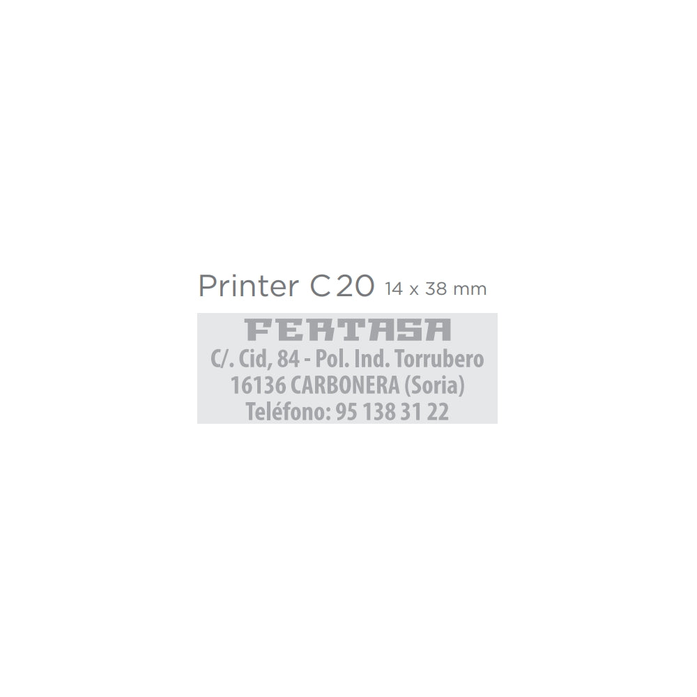 Printer C20 bélyegző gumi minta