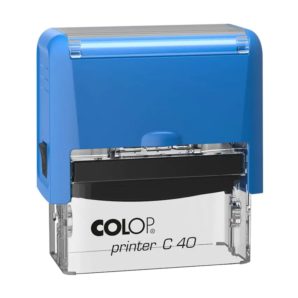 Printer C40 bélyegző kék színben