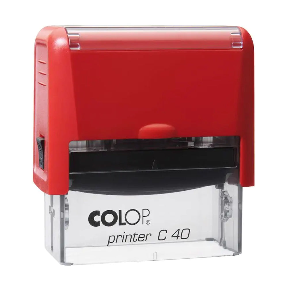 Printer C40 bélyegző piros színben