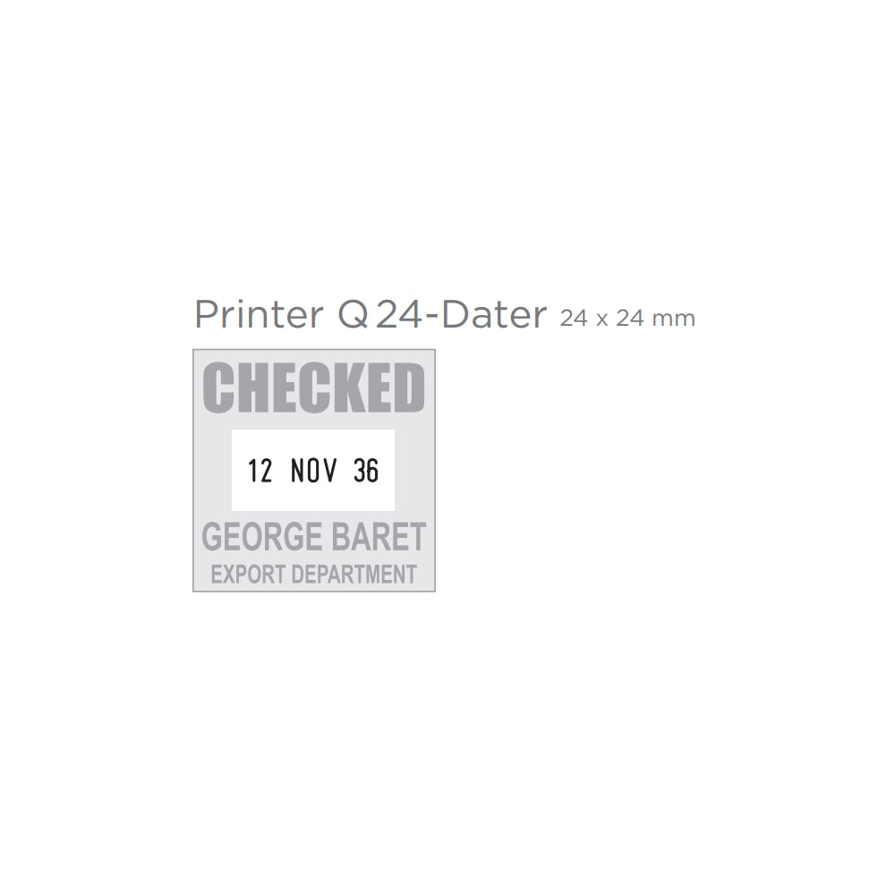 Printer Q24 dátum bélyegzőgumi minta