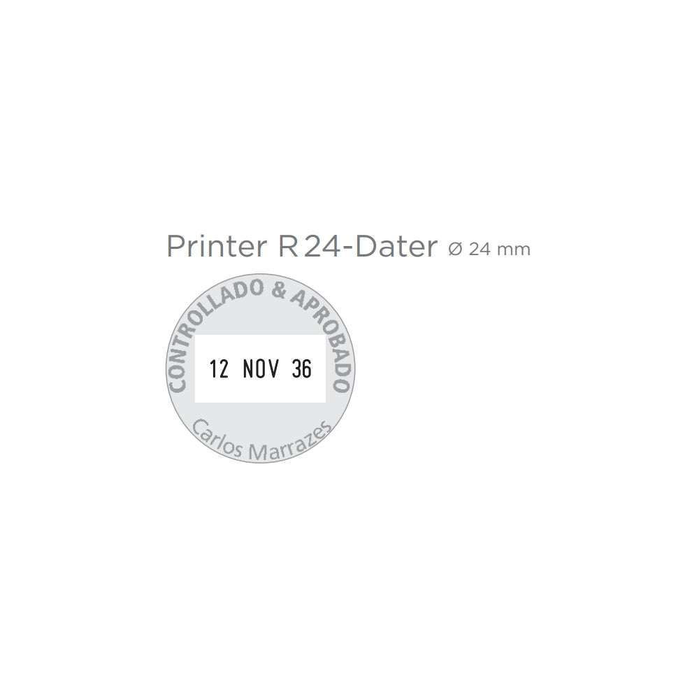 Printer R24 dátum bélyegzőgumi minta
