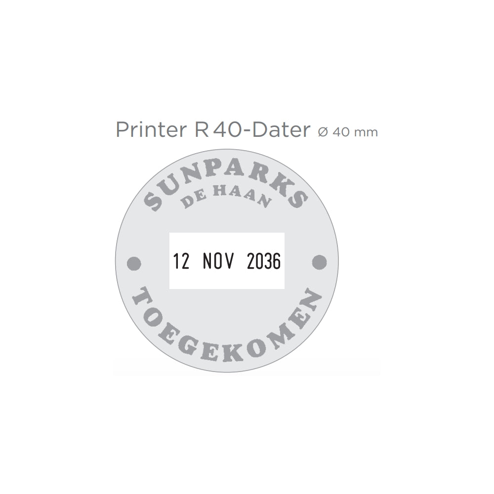 Printer R40 dátum bélyegzőgumi minta