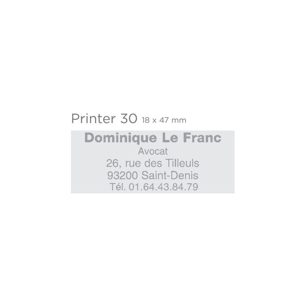Printer 30 bélyegzőgumi minta