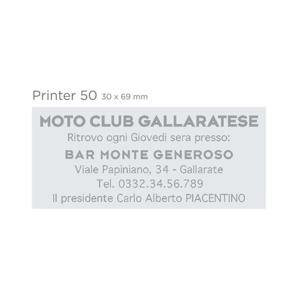 Printer 50 bélyegzőgumi minta