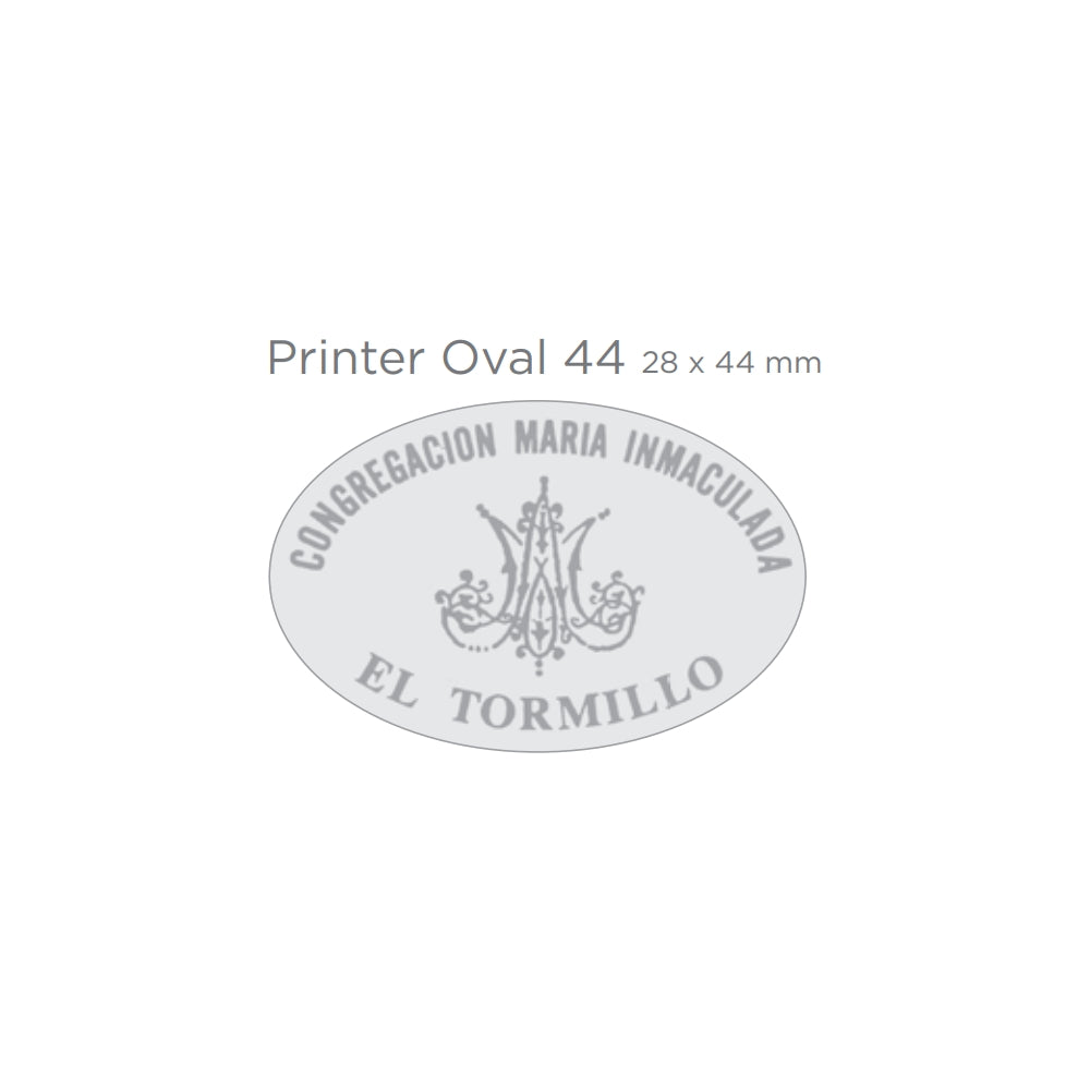 Printer ovális 44 bélyegzőgumi minta