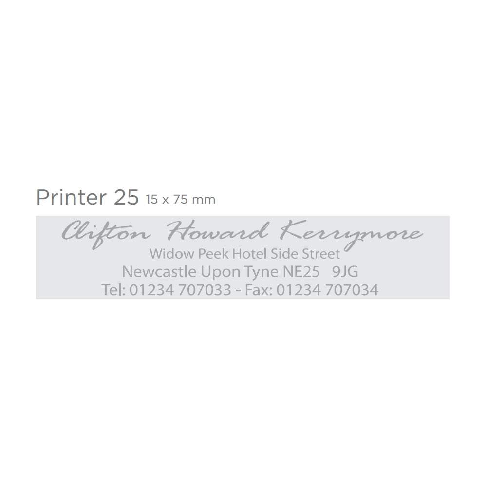 Printer 25 bélyegzőgumi minta