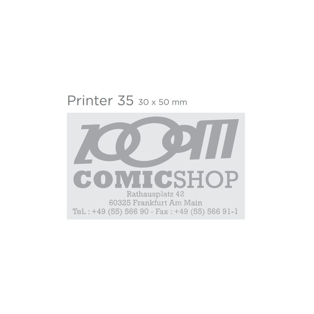 Printer 35 bélyegzőgumi minta