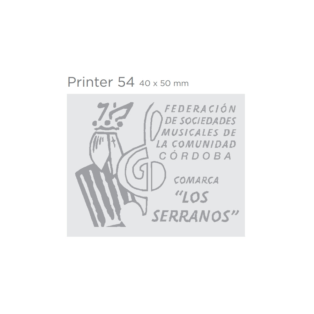 Printer 54 bélyegzőgumi minta