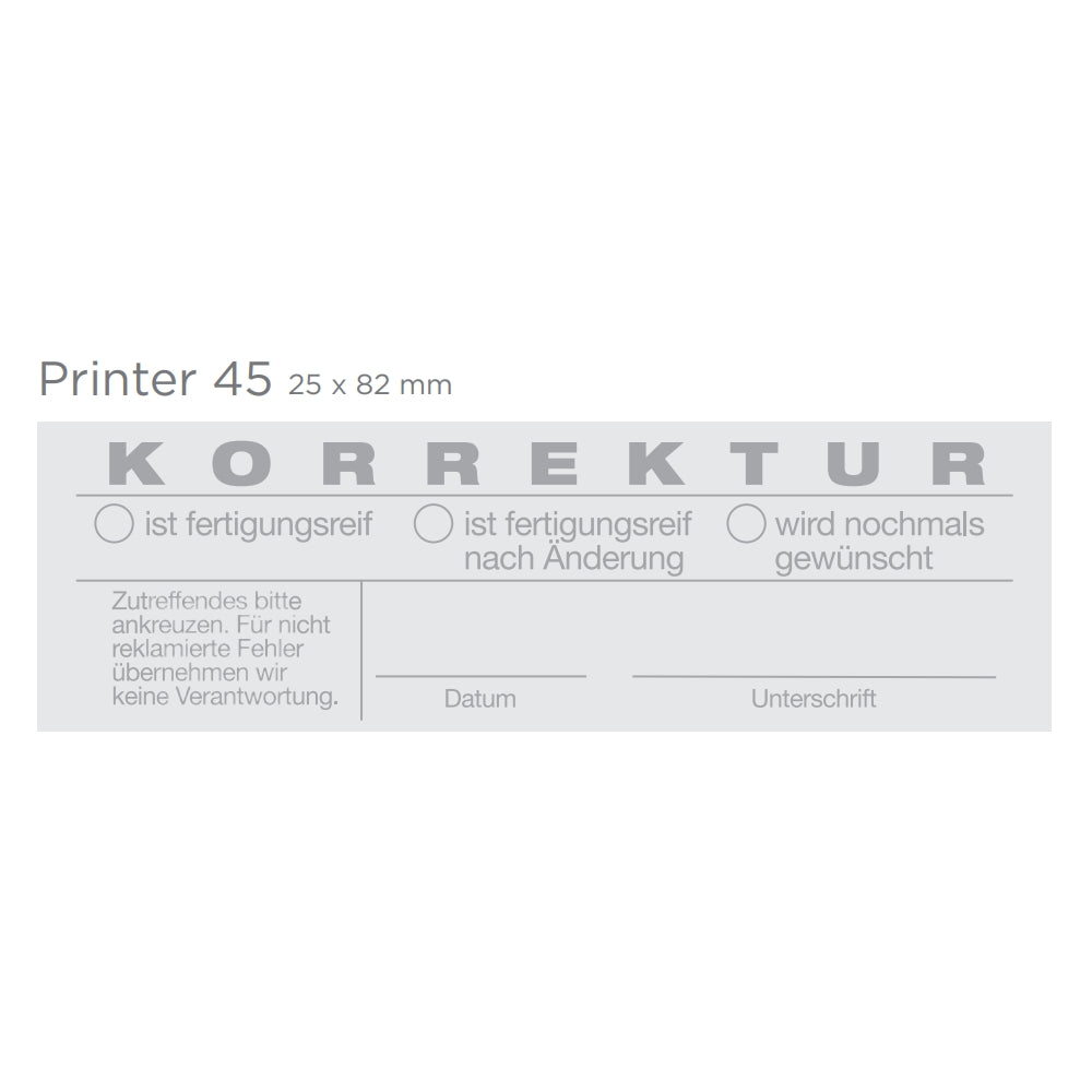Printer 45 bélyegzőgumi minta