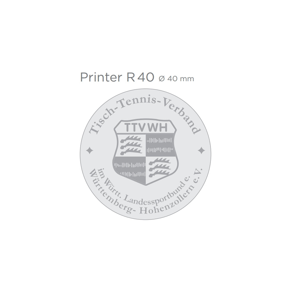 Printer R 40 bélyegzőgumi minta