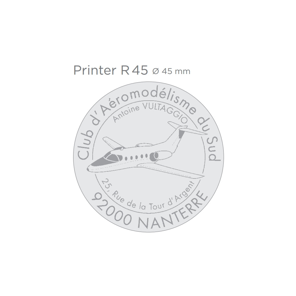 Printer R 45 bélyegzőgumi minta