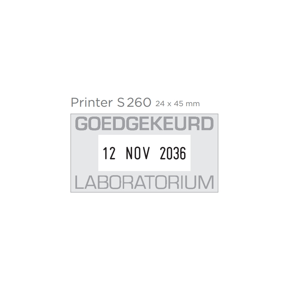 Printer S260 bélyegzőgumi minta